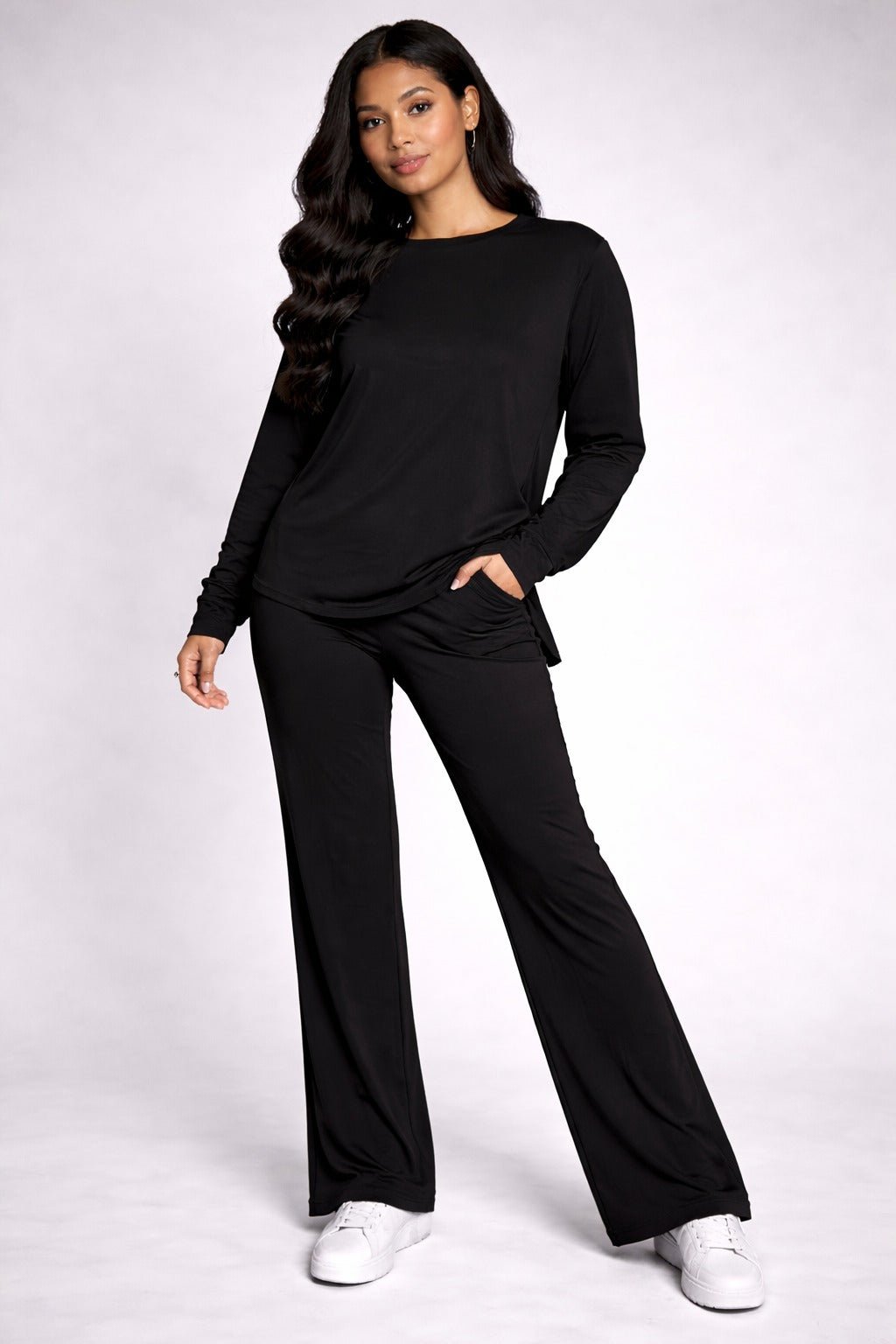black plain flapper style night suit in cotton jersey for summer