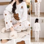 Cookies Full Sleeves Print Women's Night Suit – Cotton Sleepwear Set