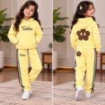 yellow toddie design printed  kids suit for winter